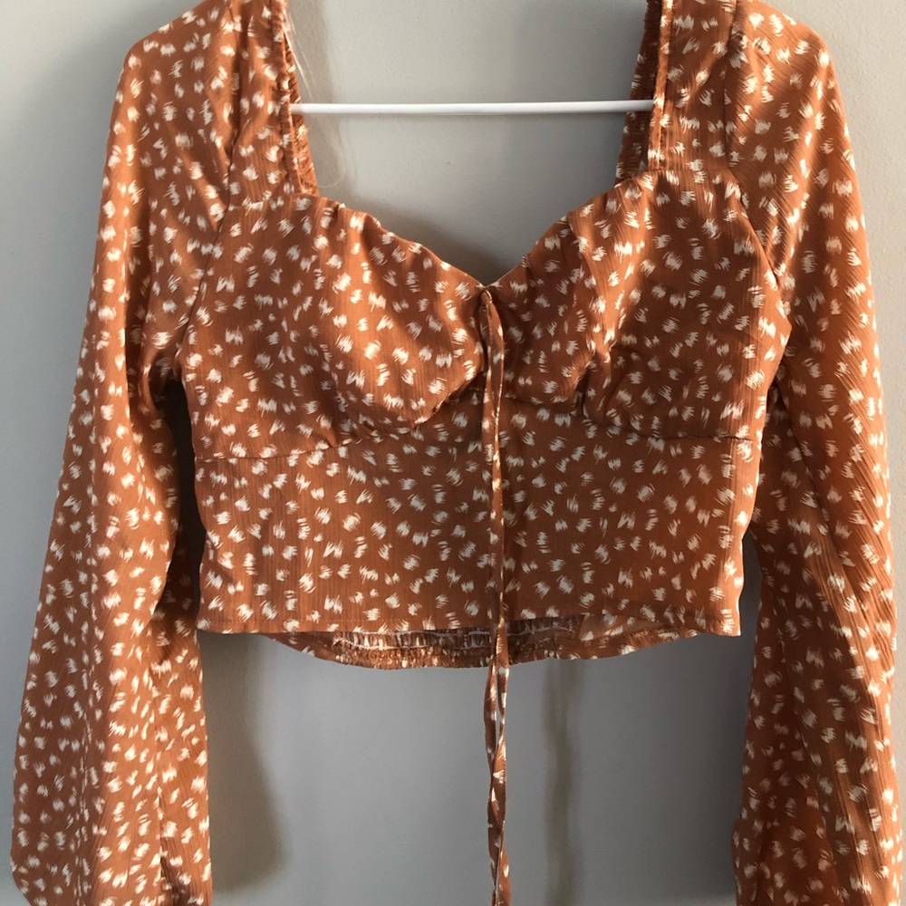 pacsun cropped blouse, never worn